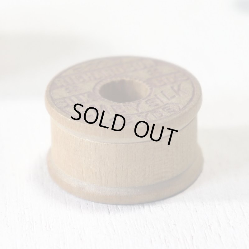 【2個セット】USAヴィンテージ木製スプール糸巻きRICHARDSON Wood Spool薄型｜アンティークソーイング裁縫雑貨