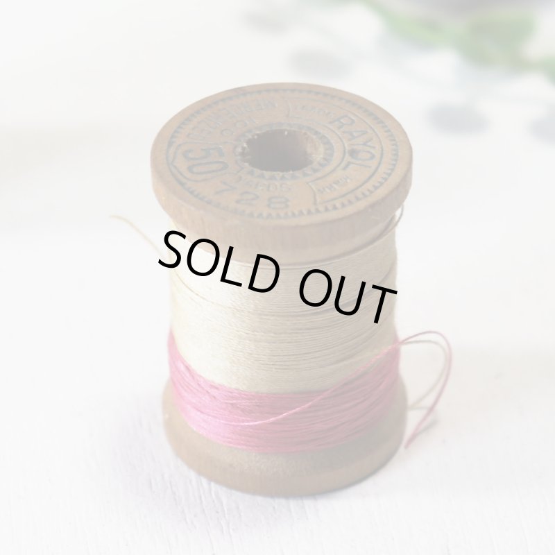 【2個セット】USAヴィンテージ木製スプール糸巻きGARDINER HALL Jr.& Co, Wood Spool｜アンティークソーイング裁縫雑貨