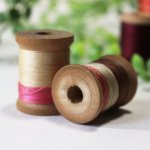 【2個セット】USAヴィンテージ木製スプール糸巻きGARDINER HALL Jr.& Co, Wood Spool｜アンティークソーイング裁縫雑貨