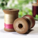 【2個セット】USAヴィンテージ木製スプール糸巻きGARDINER HALL Jr.& Co, Wood Spool｜アンティークソーイング裁縫雑貨