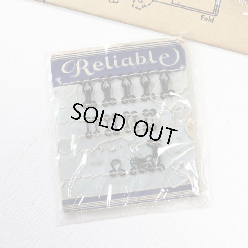 【7枚セット】USAヴィンテージスプリングホック開封済みシートボタン｜手芸小物雑貨・裁縫道具