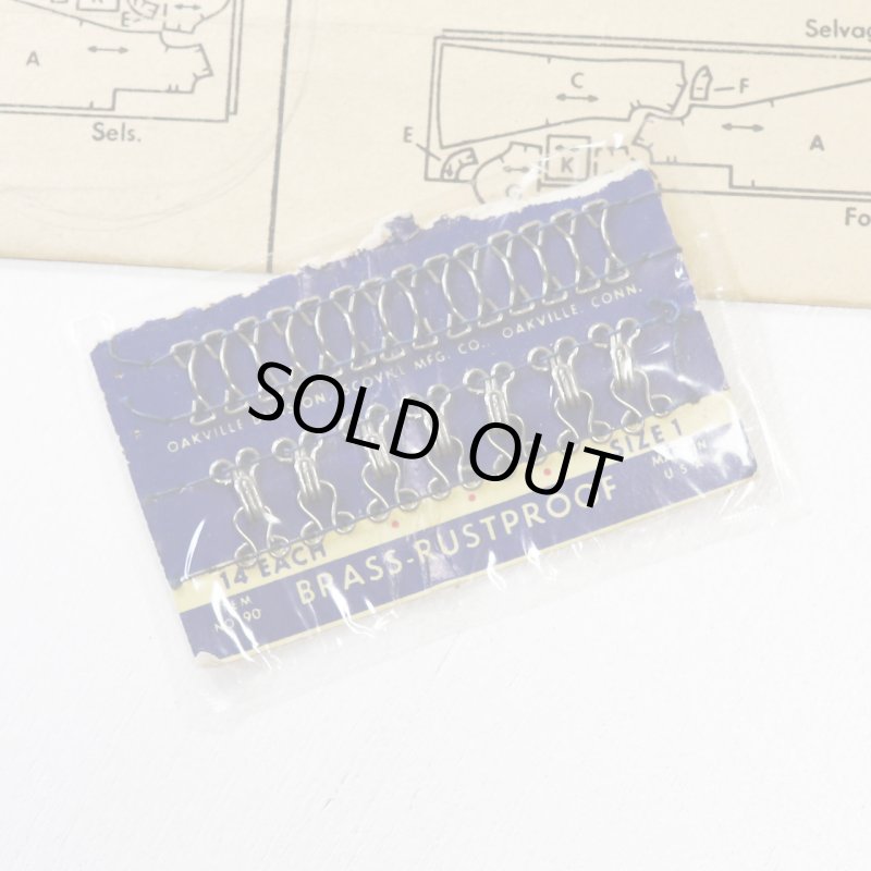 【7枚セット】USAヴィンテージスプリングホック開封済みシートボタン｜手芸小物雑貨・裁縫道具