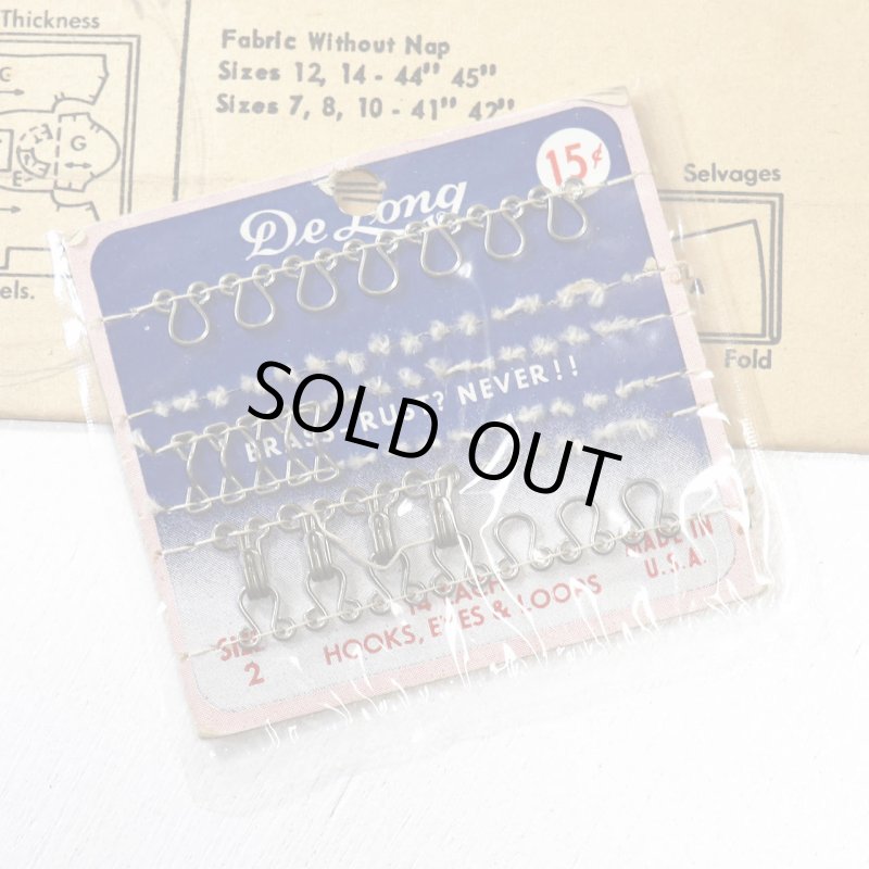 【7枚セット】USAヴィンテージスプリングホック開封済みシートボタン｜手芸小物雑貨・裁縫道具