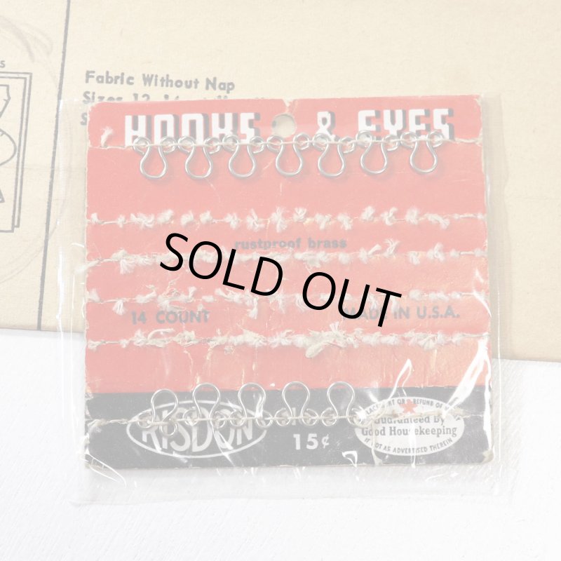 【7枚セット】USAヴィンテージスプリングホック開封済みシートボタン｜手芸小物雑貨・裁縫道具