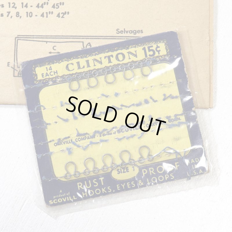 【7枚セット】USAヴィンテージスプリングホック開封済みシートボタン｜手芸小物雑貨・裁縫道具