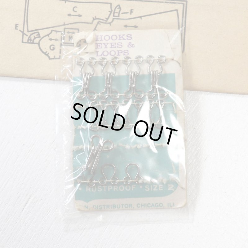 【7枚セット】USAヴィンテージスプリングホック開封済みシートボタン｜手芸小物雑貨・裁縫道具