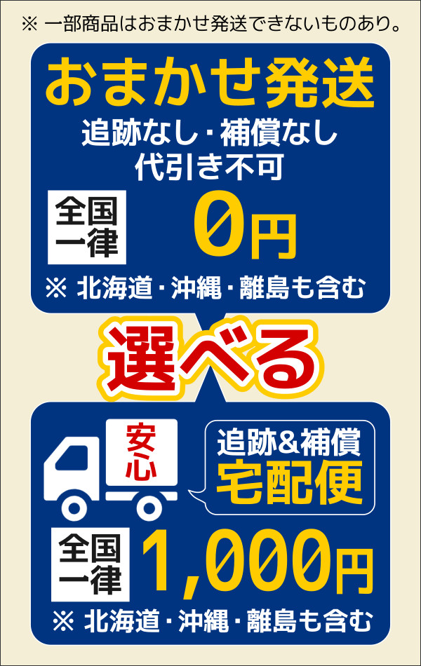 送料無料もしくは全国一律1000円