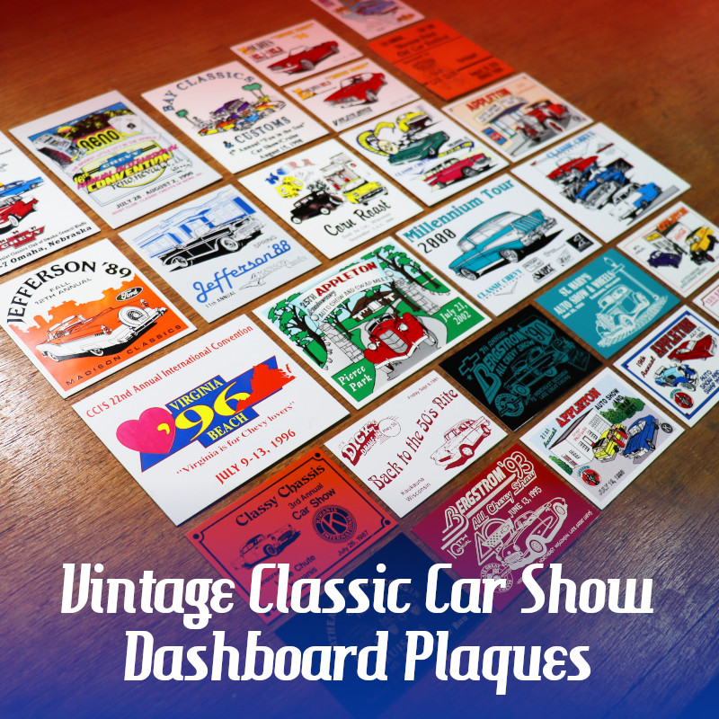 USAクラシックカー・オートショーのコレクティブルなカーダッシュプラーク18枚をアップ！
