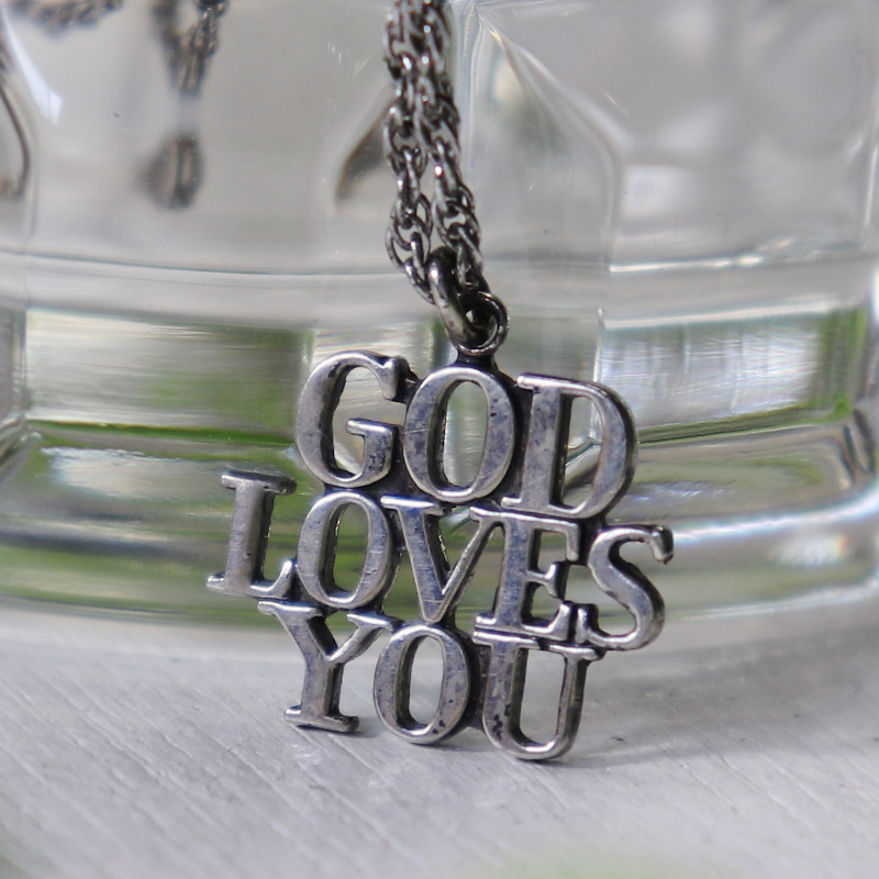 70'sヴィンテージTIFFANYティファニーGOD LOVES YOUチャームネックレス・チャリティ｜アンティークジュエリー