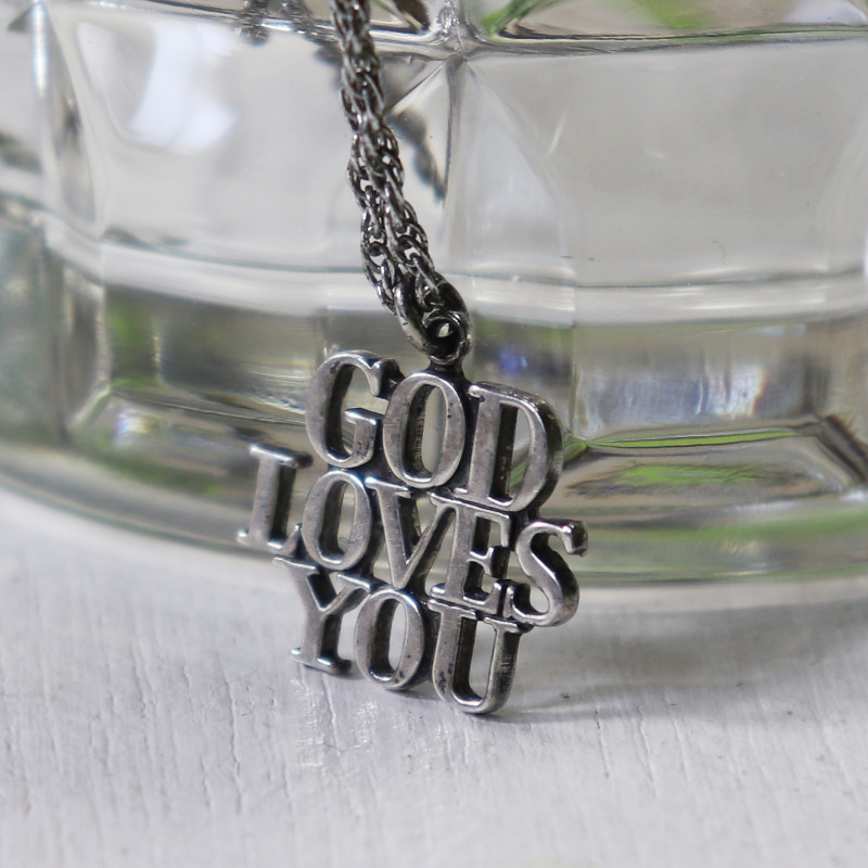 70'sヴィンテージTIFFANYティファニーGOD LOVES YOUチャームネックレス・チャリティ｜アンティークジュエリー