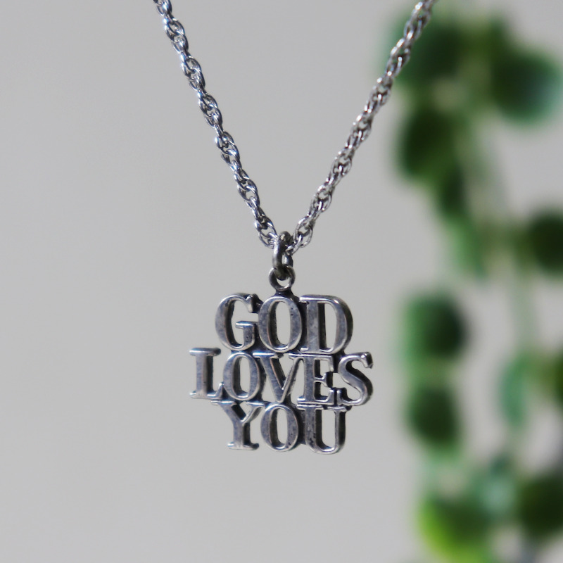 70'sヴィンテージTIFFANYティファニーGOD LOVES YOUチャームネックレス・チャリティ