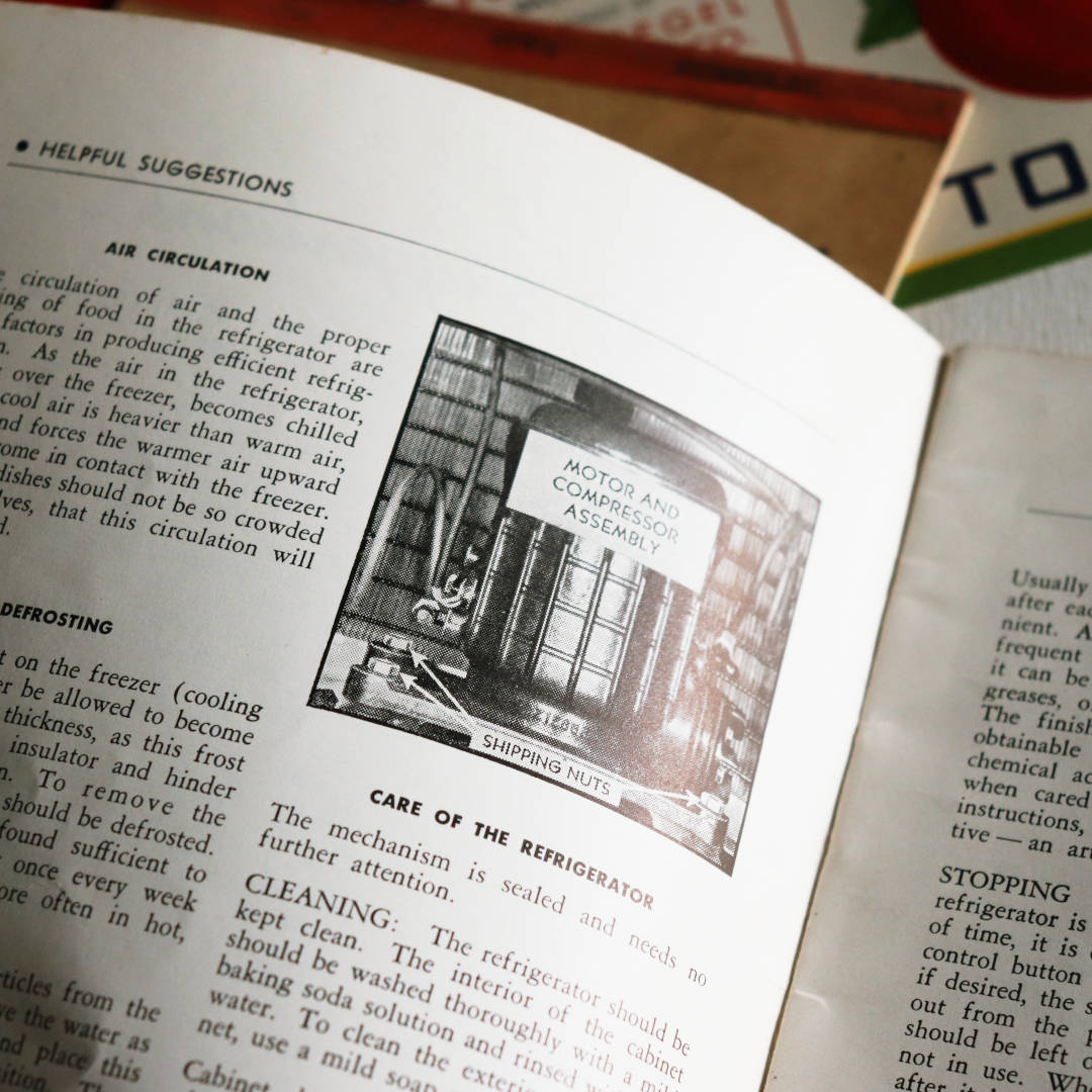 1940年代usaヴィンテージcoronado冷蔵庫説明書 レシピブック アンティーク紙もの
